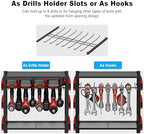 Power Tool Organizer Cart with Charging Station, 6 FT Cord, Red in Red, alternate view 5