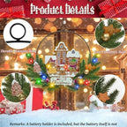 Pre-Lit Christmas Wreath for Front Door, Gingerbread with 6H On/18H Off in Gingerbread-multicolor, alternate view 3