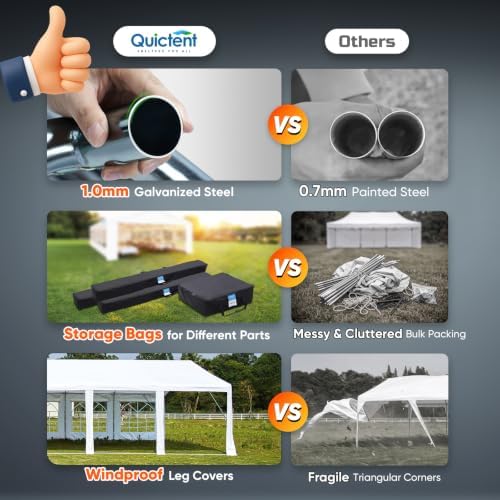 Premium 20x32 Reinforced Heavy Duty Party Tent with 5 Storage Bags, alternate view 5