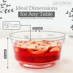 Premium Acrylic Punch Bowl with Ladle | 12”W x 6”H Clear Design Glass Like Quality & Durable Acrylic Bowls | 1.5, alternate