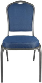 Premium Crown Back, Stacking Banquet and Event Chairs, with Padded Seats/Backs, Fully Assembled (2, Navy Blue, alternate view