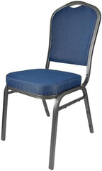 Premium Crown Back, Stacking Banquet and Event Chairs, with Padded Seats/Backs, Fully Assembled (2, Navy Blue, alternate view