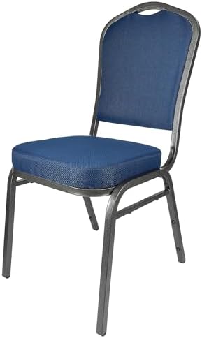 Premium Crown Back, Stacking Banquet and Event Chairs, with Padded Seats/Backs, Fully Assembled (2, Navy Blue, alternate view