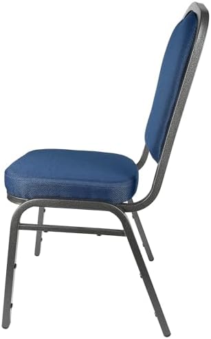 Premium Crown Back, Stacking Banquet and Event Chairs, with Padded Seats/Backs, Fully Assembled (2, Navy Blue, alternate view