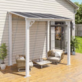 Premium Gazebo with Aluminum Frame & Polycarbonate Panel 8’x5’ White