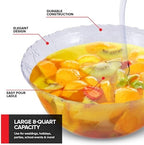 Premium Plastic Punch Bowl with Ladle, Fancy Disposable Punch Bowls for Parties, Holidays, Schools, Halloween, alternate view