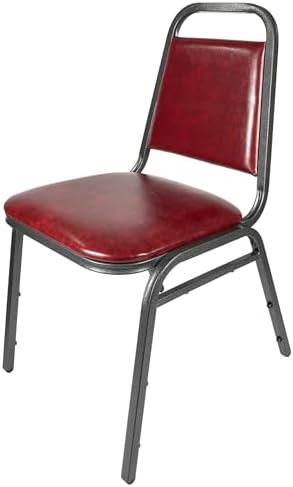 Premium Trapezoid Back, Stacking Banquet and Event Chairs, with Padded Seats/Backs, Fully Assembled (2, Burgundy, alternate
