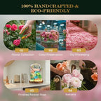 Preserved Real Roses with LED Light in Glass Dome, Perfect Long-Lasting Birthday Gifts for Women, Moms, alternate view 4