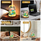 Preserved Real Roses with LED Light in Glass Dome, Perfect Long-Lasting Birthday Gifts for Women, Moms, alternate view 7