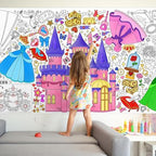 Princess Party Giant Coloring Poster - 31.5X 72 Inches - Versatile Classroom Wall Décor & Princess Birthday, alternate view 4
