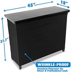 PRO Commercial Grade Portable Bar Table - Mobile Bartender Station for Events - Includes Black Skirt and Carry, alternate