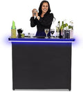PRO Commercial Grade Portable Bar Table - Mobile Bartender Station for Events - Includes Black Skirt and Carry