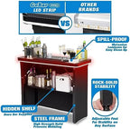 PRO Commercial Grade Portable Bar Table - Mobile Bartender Station for Events - Includes Black Skirt and Carry, alternate