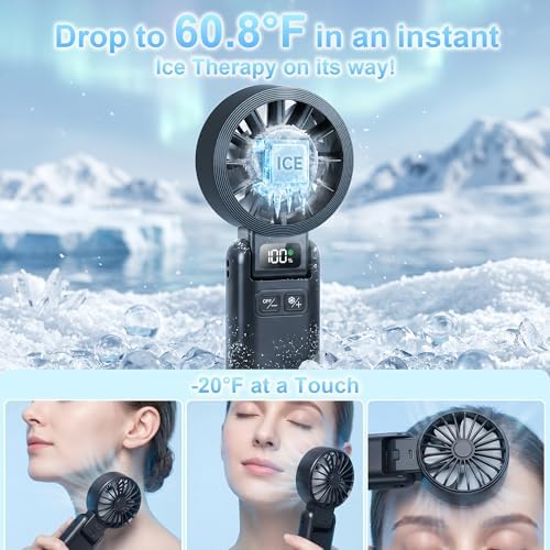 Pro Handheld Portable Fan Cooling 3-in-1 Hand, Desk, Neck & Fan, alternate view 2