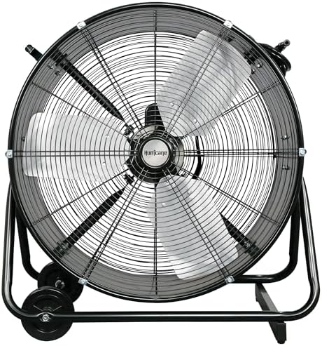 Pro Heavy-Duty Drum Fan w/Adjustable Tilt, 24in