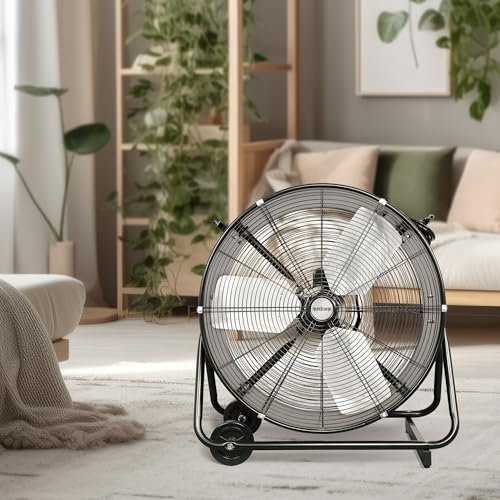 Pro Heavy-Duty Drum Fan w/Adjustable Tilt, 24in, alternate view 2
