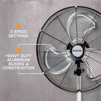 Pro High-Velocity Oscillating Metal Stand Fan, 20in, 2 Pack, alternate view 5