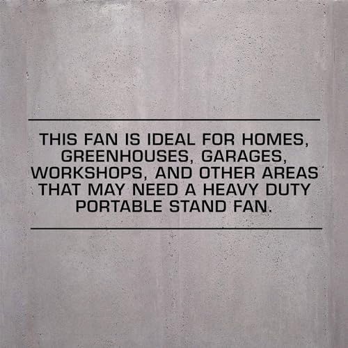 Pro High-Velocity Oscillating Metal Stand Fan, 20in, 2 Pack, alternate view 7