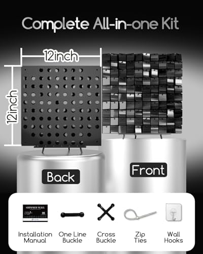 ProBlack Series Shimmer Wall Backdrop - 36Pcs Black, alternate view 2