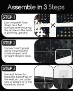 ProBlack Series Shimmer Wall Backdrop - 36Pcs Light Gold, alternate view 5