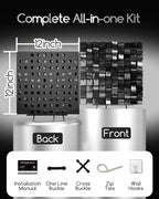 ProBlack Series Shimmer Wall Backdrop - 48Pcs Black, alternate view 2