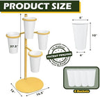 PROLEE Flower Display Stand with 4 Buckets, Flower Pot Stand, Flower Stand Metal, Florist Bouquet Shelf for, alternate view 3