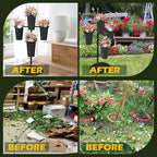 PROLEE Flower Display Stand with 4 Buckets, Flower Pot Stand, Flower Stand Metal, Florist Bouquet Shelf for, alternate view 6
