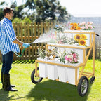 Prolee Flower Stand, Flower Cart with 12 Buckets, Flower Display Stand with Large Wheels, Flower Cart, Moving, alternate view