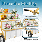 Prolee Flower Stand, Flower Cart with 12 Buckets, Flower Display Stand with Large Wheels, Flower Cart, Moving, alternate view