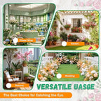 PROLEE Flower Stand with 12 Buckets, Flower Display Stand with Wheels, Flower Cart, Moving Florist Bouquet, alternate view 6