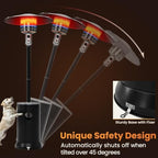 Propane Patio Heater for Outdoor, 2-in-1 Table Style, Double Layer Stainless Steel Burner, Durable Weatherproof, alternate