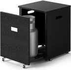 Propane Tank Cover Table, Slide-Out Tank Tray with 4 Wheels