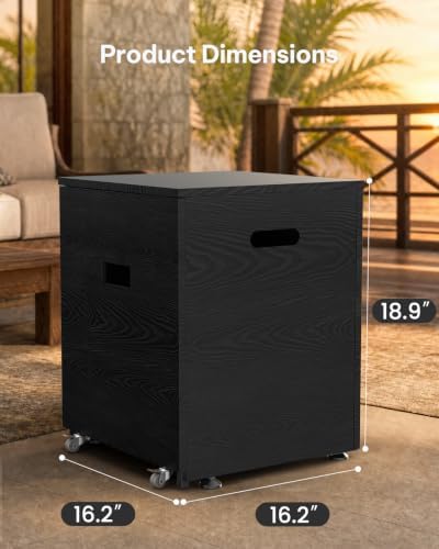 Propane Tank Cover Table, Slide-Out Tank Tray with 4 Wheels, alternate view 3