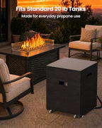 Propane Tank Cover Table, Slide-Out Tank Tray with 4 Wheels, alternate view 5