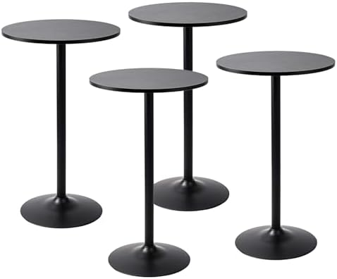 Pub Table, Jet Black, 4pk