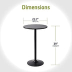 Pub Table, Jet Black, 4pk, alternate view 2