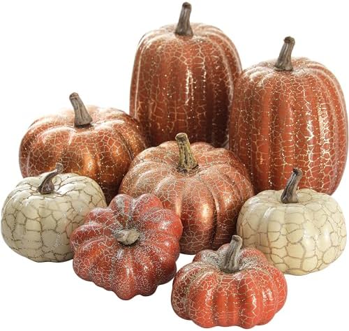 Pumpkin Decor, 8 PCS Halloween Pumpkin