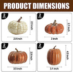 Pumpkin Decor, 8 PCS Halloween Pumpkin, alternate view 3