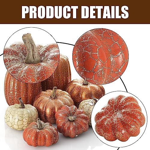 Pumpkin Decor, 8 PCS Halloween Pumpkin, alternate view 4