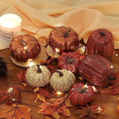 Pumpkin Decor, 8 PCS Halloween Pumpkin, alternate view 6