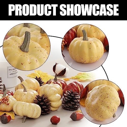 Pumpkin Decor Set, 23 PCS Fall Harvest Bowl Filler Decorations, alternate view 4
