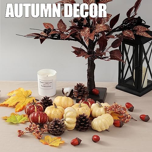Pumpkin Decor Set, 23 PCS Fall Harvest Bowl Filler Decorations, alternate view 5