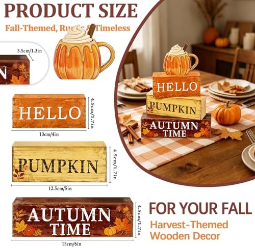 Pumpkin Fall Decor, Fall Decorations for Home, alternate view 3