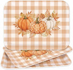 Pumpkin Fall Serving Platters Set, Serving Trays, 3Pack, 13x10Inch in Large in 3Pcs Farmhouse Fall