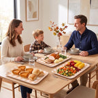 Pumpkin Fall Serving Platters Set, Serving Trays, 3Pack, 13x10Inch in Large in 3Pcs Farmhouse Fall, alternate view 6