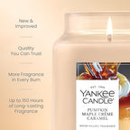 Pumpkin Maple Crème Caramel Scented Candle, 22oz Large Jar, alternate view 3