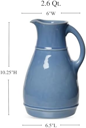 Puro Ceramic Pitchers (Chambray) in Chambray, alternate view 5