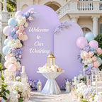 Purple and Blue Arch Cover 2 Set-7.2FT and 6FT Arch Backdrop Cover Spandex Fitted Mermaid Arch Stand Covers for, alternate