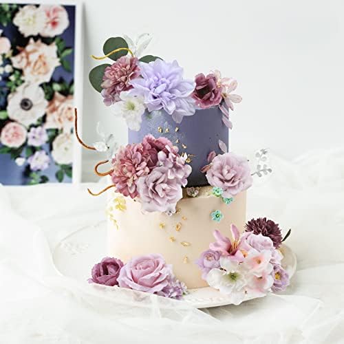 Purple Artificial Flowers Combo Box Set for Wedding Bouquets Home Decor in Purple, alternate view 2