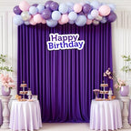 Purple Backdrop Curtain -10x10FT Drapes for Backdrop Wrinkle-Free Soft Polyester Back Drop Wedding Decorations, alternate